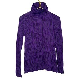 Athleta Flurry Elemental Turtleneck Size Small Purple Black